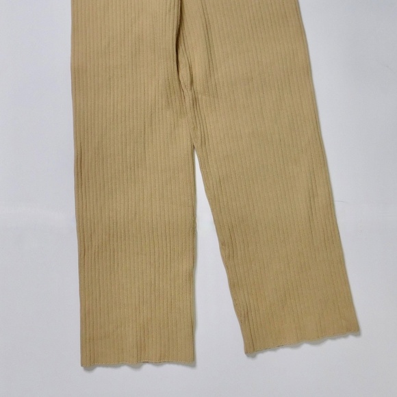 NWT!! CULT GAIA Jada Ribbed Knit Pants Sand Solid Elastic Waist Pull-On Small - Picture 5 of 16